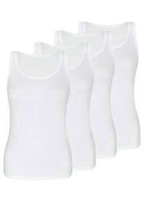 Sassa Mode Achseltop SASSA "4er Sparpack Top LOVELY SKIN", Damen, Gr. 40, N-Gr, wei&szlig; (wei&szlig; wei&szlig;), Obermaterial: 95% Modal CMD. 5% Elasthan EL., Unterhemden Achseltop