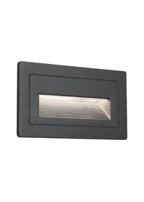LED Au&szlig;en-Wandleuchte Paulmann "LongIP44 eckig 103x58mm 3000K 4W 30lm 230V Schwarz Aluminium", schwarz, B:10,3cm H:6,2cm T:5,8cm, Leuchten, LED Au&szlig;en-Wandleuchte