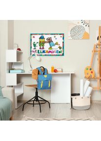 Leinwandbild LUCKYLINDE "Der kleine Tiger und der kleine B&auml;r - Willkommen", bunt (farbe bild(er): bunt), B:60cm H:40cm T:2cm, Canvas, Holzrahmen, Bilder, Leinwandbild, Exklusive JANOSCH Kindermotive