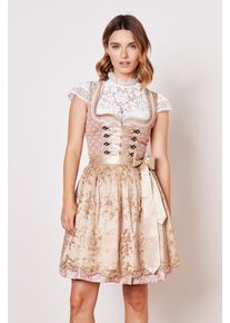 Kr&uuml;ger Dirndl KR&Uuml;GER "Dirndl Elenor (50cm)", Damen, Gr. 38, N-Gr, rosa, Obermaterial: 100% Polyester PES., herzf&ouml;rmiger Ausschnitt, Kleider Dirndl