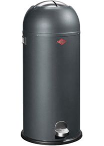 M&uuml;lleimer Wesco "Kickmaster Maxi", grau (graphit), B:37,5cm H:83cm T:37,5cm, Stahlblech, M&uuml;lleimer, M&uuml;lleimer, Abfallsammler mit D&auml;mpfer,40 Liter