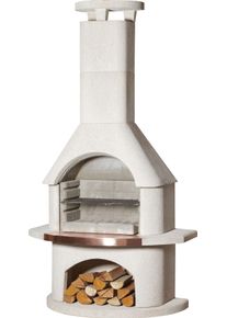 Grillkamin Buschbeck "Venezia", wei&szlig;, B:110cm H:206cm T:65cm, Grills, Grillkamin, BxTxH: 110x65x206 cm