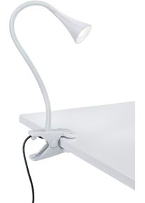 REALITY LEUCHTEN LED Klemmleuchte "VIPER", wei&szlig;, 1, H: 35cm, Leuchten, 5 Jahre Garantie, LED Klemmleuchte