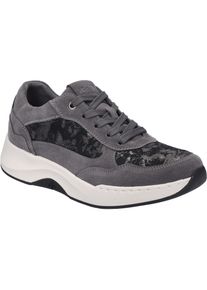 Sneaker Josef Seibel "Elli 04, asphalt-kombi", Damen, Gr. 41, grau (asphalt, kombi), Obermaterial: 80% Rindsleder Leather cow. 20% Textilmaterial TEXMAT., Schuhe Sneaker