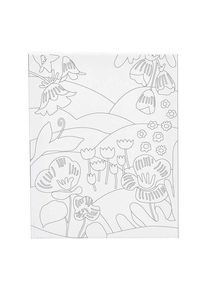 Creativ Company Painting canvas with print flower landscape - 24x3