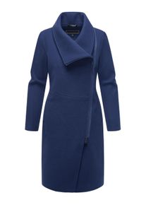 Kurzmantel Navahoo "Kurzmantel Samtrose 14", Damen, Gr. M, blau (navy), Obermaterial: 90% Polyester PES. 10% Viskose CV. Obermaterial: Futter: 100% Polyester PES., M&auml;ntel Kurzmantel