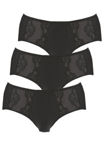 H&uuml;ftslip Nina von C. "3er Pack Damen H&uuml;ftslip Slipboutique", Damen, Gr. 40, schwarz, Obermaterial: 93% Baumwolle CO. 7% Elasthan EL., Unterhosen H&uuml;ftslip