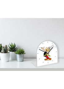 Tischuhr LUCKYLINDE "Asterix", rot, Tischuhren, Tischuhr, Tischuhr aus Acrylglas, Uhr, bedruckt, ger&auml;uschlos, modern