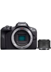 Canon Systemkamera "EOS R100 + RF-S 18-45mm F4.5-6.3 IS STM Kit", schwarz, B:11,63cm H:8,55cm T:6,88cm, Fotokameras, Systemkamera