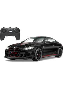 RC-Auto Jamara "Deluxe Cars, BMW M4 CSL 1:16, schwarz matt - 2,4 GHz", schwarz (schwarz matt), Fernlenkfahrzeuge, KinderB:8,8cm H:8,8cm T:30cm, RC-Auto, mit LED-Lichtern, B:8,8cm H:8,8cm T:30cm