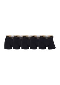 Boxershorts CR7 "Boxershort 5er Pack", Herren, Gr. XL, schwarz (schwarz, gold), Obermaterial: 95% Baumwolle CO. 5% Elasthan EL., Unterhosen Boxershorts