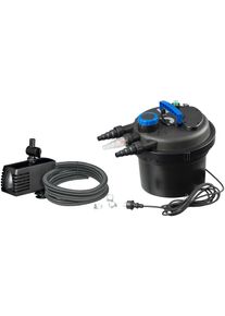 Teichfilter Ubbink "Druckfilter BioPressure II 6000 Plus", schwarz, B:38cm H:33cm L:38cm, Materialmix, Filteranlagen, Teichfilter, 6.000 l/h, inkl. UV-C Ger&auml;t und Teichpumpe
