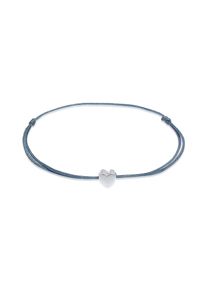 Armkette Elli "Armband Herz Liebe Textil Romantik 925 Silber" Gr. 160, silber, Armb&auml;nder, Damen, Silber 925 (Sterlingsilber), Armkette