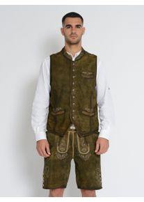Trachtenweste JCC "Trachtenweste 31023206", Herren, Gr. 60, braun, Obermaterial: 50% Ziegenveloursleder GOVL. 50% Baumwolle CO. Futter: 100% Baumwolle CO., Westen Trachtenweste