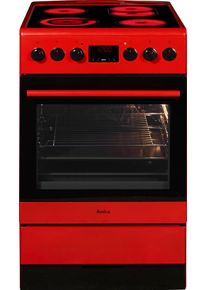Amica Elektro-Standherd "SHC 11504 R", Energieeffizienz: A, rot, Herdsets, Komfortables Kochen und Backen mit bequemer Handhabung, Elektro-Standherd