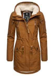 Wintermantel Ragwear "Wintermantel Elsie", Damen, Gr. XS, braun (cinnamon22), Obermaterial: 65% Polyester PES. 35% Baumwolle CO. Obermaterial: Futter: 100% Polyester PES. 100% Polyester PES., M&auml;ntel Wintermantel