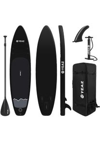 Inflatable SUP-Board YEAZ "SUP Board und Kit NELIO - EXOTRACE - SET", schwarz, Wassersportboards, Inflatable SUP-Board