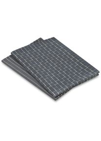 Geschirrtuch Ross "Geschirrt&uuml;cher 2er-Set 987 2x HL + Banderole", anthrazit, B:18cm H:3cm L:27cm T:3cm, 50% Baumwolle, 50% Leinen, Geschirrt&uuml;cher, Geschirrtuch, Zwirn- Halbleinen