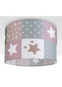 Paco Home Deckenleuchte "Cosmo 345", wei&szlig;, 1, &Oslash; 38cm H: 24,5cm, Leuchten, Kinderlampe Deckenlampe LED Kinderzimmer Lampe Sternen Motiv E27, Deckenleuchte
