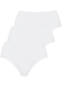 H&uuml;ftslip Nina von C. "3er Pack Damen H&uuml;ftslip Fine Cotton", Damen, Gr. 42, wei&szlig;, Obermaterial: 100% Baumwolle CO., Unterhosen H&uuml;ftslip
