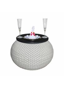 Beistelltisch COOTAB COOLER TABLE "Beistelltisch mit Edelstahl-K&uuml;hler Milano 40 cm", bunt (champagner, schwarz), B:55cm H:40cm, Tische, Beistelltisch