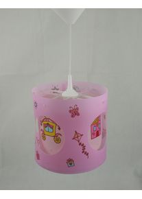 Niermann H&auml;ngeleuchte "Dreh-Pendelleuchte Prinzessin, Kinderzimmer, Kinderlampe", bunt, 1, &Oslash; 25cm H: 27cm, 1 Stk., Leuchten, Der innere Lampenschrim dreht sich sobald das Licht eingeschaltet ist, H&auml;ngeleuchte