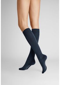 Kniestr&uuml;mpfe Hudson "Kniestrumpf Relax Woolmix Clima", Herren, Gr. 35-38, blau (marine 0337), Obermaterial: 53% Baumwolle CO. 42% Schurwolle WV. 4% Polyamid PA. 1% Elasthan EL., Socken Kniestr&uuml;mpfe