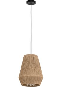 Eglo H&auml;ngeleuchte "ALDERNEY Pendellampe, Retro, Stahl und Textil, H&auml;ngelampe, E27, Lampe", schwarz, &Oslash; 30cm H: 110cm, 1 Stk., Leuchten, H&auml;ngeleuchte, H110 x &Oslash;30 cm, schwarz, 1X40W exkl., H&auml;ngeleuchte