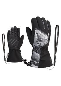 Skihandschuhe Ziener "LAVAL AS(R) AW", Damen, Gr. 3, bunt (bedruckt), Kunstfaser, Handschuhe Skihandschuhe