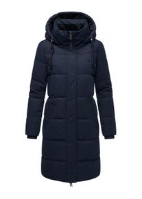 Wintermantel Navahoo "Wintermantel Wintertanz 14", Damen, Gr. M, blau (navy), Obermaterial: 45% Polyester PES. 45% Baumwolle CO. 10% Nylon NY. Obermaterial: Futter: 100% Polyester PES. 100% Polyester PES., M&auml;ntel Wintermantel