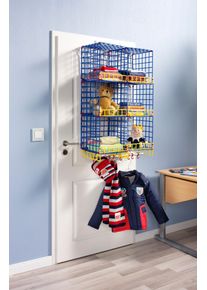Wandregal Ruco, bunt (blau, gelb, rot), B:60cm H:95cm T:30cm, Kunststoff, Regale, Wandregal, Kunststoff, inkl. 12 Haken