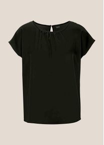 Madeleine Mode Shirtbluse MADELEINE "Blusenshirt Elegante Satinbluse in A-Linie", Damen, Gr. 34, schwarz, Obermaterial: 100% Polyester PES., Modern, normal, Blusen Shirtbluse
