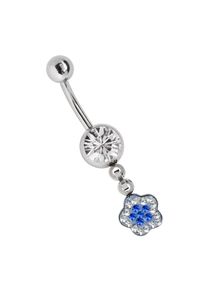Adelia&acute;s Bauchnabelpiercing ADELIA&acute;S "Piercing Bauchnabelpiercing", blau, Piercings, Damen, Chirurgiestahl, Bauchnabelpiercing