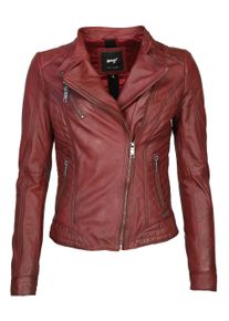 Kurzjacke Maze "Lederjacke Sally", Damen, Gr. S, rot, Obermaterial: 100% Lammleder LEL. Futter: 100% Polyester PES., Jacken Kurzjacke