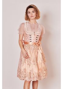 Kr&uuml;ger Dirndl KR&Uuml;GER "Dirndl Quincy (60cm)", Damen, Gr. 34, orange, Obermaterial: 65% Polyester PES. 35% Baumwolle CO., Kleider Dirndl