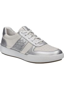 Sneaker Josef Seibel "Claire 27, silber-kombi", Damen, Gr. 45, silber (silber, kombi), Obermaterial: 100% Rindsleder Leather cow., Schuhe Sneaker