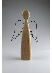 Dekofigur AM Design "Weihnachstsdekoration aus Holz", braun, B:24,5cm H:49,5cm, Holzwerkstoff, Metall, Dekofiguren, Dekofigur, BxH: 24,5x49,5 cm