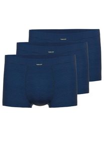 Retro Boxer Ammann "3er Pack Retro Short Day Classic / Jeans Feinripp", Herren, Gr. 7, blau (dunkelblau), Obermaterial: 75% Baumwolle CO. 25% Polyester PES., Unterhosen Retro Boxer
