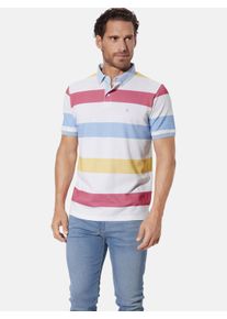 Poloshirt Babista "Poloshirt ELDUN", Herren, Gr. M, wei&szlig; (wei&szlig; gestreift), Obermaterial: 100% Baumwolle CO., Shirts Poloshirt