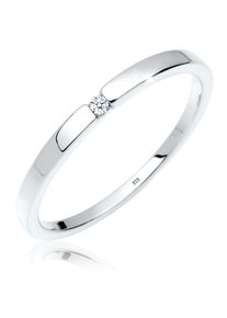 Verlobungsring Elli DIAMONDS "Ring Diamant Wei&szlig; Brillantschliff (0.015 ct) 925 Sterling Silber" Gr. 56, wei&szlig;, Fingerringe, Damen, 56, Silber 925 (Sterlingsilber), Verlobungsring