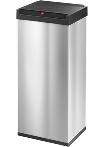 M&uuml;lleimer Hailo "Big-Box Swing XL", schwarz (edelstahlfarben, schwarz), B:33,9cm H:76,3cm T:26cm, Metall, M&uuml;lleimer, M&uuml;lleimer, 52 l, Stahlblech o. Edelstahl, mit selbstschlie&szlig;endem Schwingdeckel