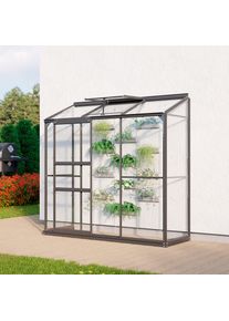 Anlehngew&auml;chshaus Vitavia "Styx 1300", grau (anthrazit), B:65cm T:192cm, Gew&auml;chsh&auml;user, Anlehngew&auml;chshaus