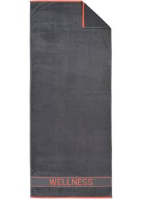 Saunatuch Dyckhoff "Wellness", grau (anthrazit), B:80cm L:200cm, Frottier, Baumwolle, Handt&uuml;cher, Saunatuch