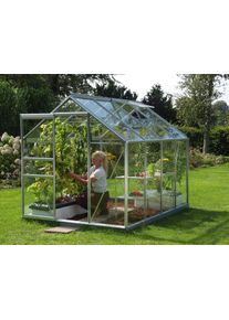 Gew&auml;chshaus Vitavia "Venus 5000", silber (silberfarben), B:195cm H:197cm T:257cm, Gew&auml;chsh&auml;user, Gew&auml;chshaus, Alu-Profile, 3 mm Einscheibensicheheitsglas