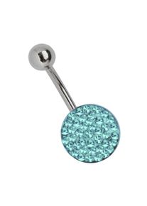 Adelia&acute;s Bauchnabelpiercing ADELIA&acute;S "Piercing Bauchnabelpiercing", blau (hellblau), Piercings, Damen, Chirurgiestahl, Bauchnabelpiercing