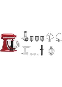 KitchenAid K&uuml;chenmaschine "5KSM125EER", rot (empire rot), B:24cm H:36cm T:37cm, K&uuml;chenmaschinen, Gratis Fleischwolf+Gem&uuml;seschneider m. 3 Trommeln (Wert ca. 278,-&euro; UVP), K&uuml;chenmaschine