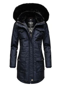 Wintermantel Navahoo "Wintermantel Tiniis", Damen, Gr. S, blau (navy), Obermaterial: 56% Nylon NY. 44% Polyester PES. Obermaterial: Futter: 100% Polyester PES. 100% Polyester PES., M&auml;ntel Wintermantel