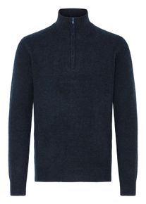 Troyer INDICODE "Troyer IDBercell", Herren, Gr. S, blau (navy), Obermaterial: 58% Polyacryl PAN. 32% Polyester PES. 7% Wolle mw. 3% Elasthan EL., Pullover Troyer
