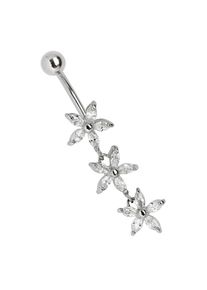 Adelia&acute;s Bauchnabelpiercing ADELIA&acute;S "Piercing Bauchnabelpiercing", wei&szlig; (klar), Piercings, Damen, Chirurgiestahl, Bauchnabelpiercing