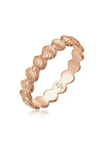 Silberring Elli "Ring Bandring Muscheln Maritim Beach Look 925 Silber" Gr. 58, rosa (rosegold), Fingerringe, Damen, 58, Silber 925 (Sterlingsilber), Silberring